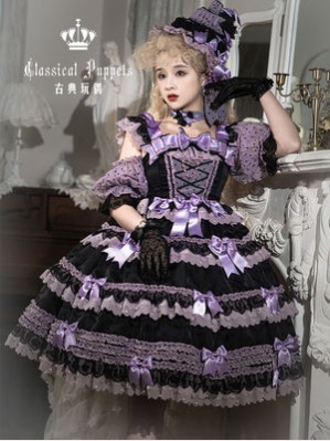 Grape Dark Forest Hime Lolita Dress OP by Classical Puppets (CP11)